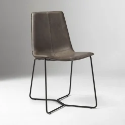 Slope Leather Dining Chair (Set of 2)