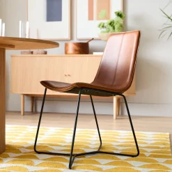 Slope Leather Dining Chair (Set of 2)