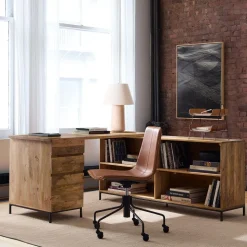 Slope Leather Swivel Office Chair