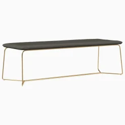 Slope Vegan Leather Dining Bench (52")