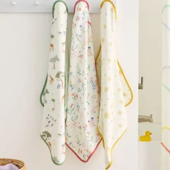 Soft Safari Nursery Bath Wrap & Wash Cloth Set
