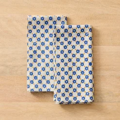 Soil to Studio Pia Block-Printed Linen Napkins (Set of 2)