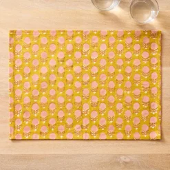 Soil to Studio Richa Block-Printed Cotton Placemats (Set of 2)