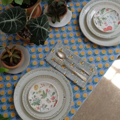 Soil to Studio Shama Block-Printed Tablecloth