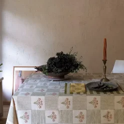 Soil to Studio Shreya Block-Printed Cotton Tablecloth