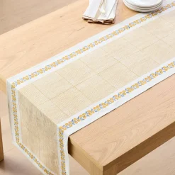 Soil to Studio Tamara Block-Printed Linen Runner