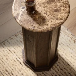 Solara Marble Drink Table (11")
