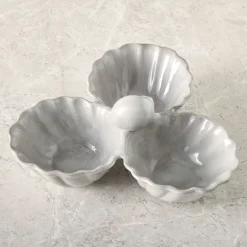 Solei Terracotta Triple Condiment Bowl