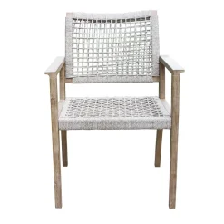 Solid Eucalyptus Outdoor Dining Armchair (Set of 2)