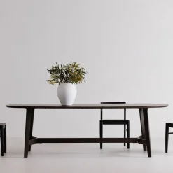 Solid Oak Oval Dining Table
