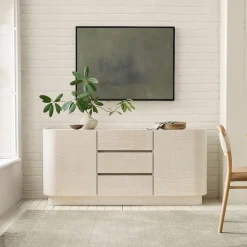 Solstice Painted Raffia Buffet (64")