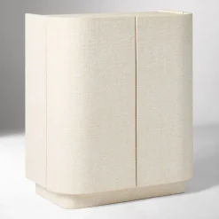 Solstice Painted Raffia Cabinet (28")