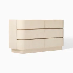 Solstice Painted Raffia 6-Drawer Dresser (60")