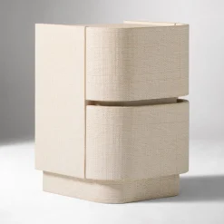 Solstice Painted Raffia Mini Nightstand (16")