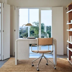 Solstice Painted Raffia Storage Desk (48")