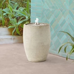 Soma Medallion Cast Stone Fountain