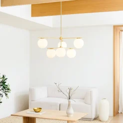 Sphere & Stem 6-Light Chandelier (36")