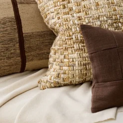 Spliced Basketweave Pillow Cover & Throw Set