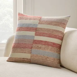 Spliced Silk Colorblock Pillow Cover