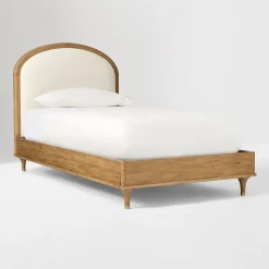 Sprig Wood & Upholstered Bed