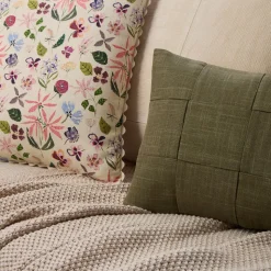 Spring Botanical Pastel Pillow Cover & Throw Set