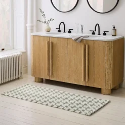 Square Ribbed Bath Runner