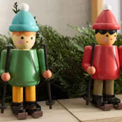 St. Jude Skier Wood Stocking Holder