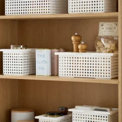 Stackable Plastic Baskets - Set of 2