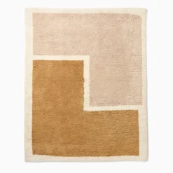 Stacked Shapes Shag Wool Rug