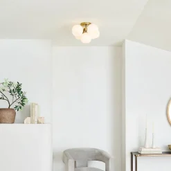 Staggered Glass 5-Light Flush Mount (17")
