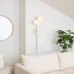 Staggered Glass 2-Light Plug-In Sconce (40")