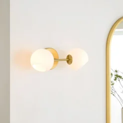 Staggered Glass 2-Light Sconce (17")
