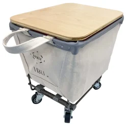 Steele Canvas Lidded Basket on Wheels