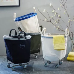 Steele Canvas Round Basket on Wheels