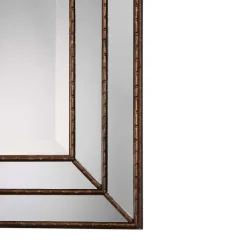Stepped Frame Metal Wall Mirror