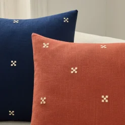 Stitched Ditsy Geo Pillow Cover