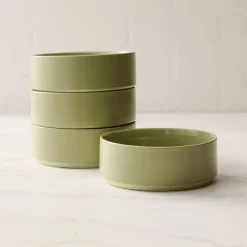 Straight-Sided Stoneware Cereal Bowl Sets