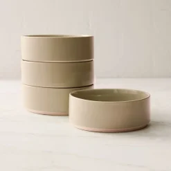 Straight-Sided Stoneware Cereal Bowl Sets