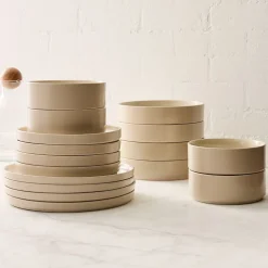 Straight-Sided Stoneware Dinnerware (Set of 16)