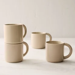 Straight-Sided Stoneware Mug Sets