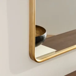 Streamline Metal Wide Arch Mantel Mirror