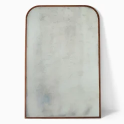 Streamline Oversized Antiqued Wide Arch Wood Floor Mirror