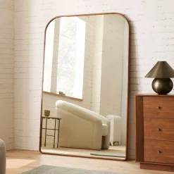 Streamline Oversized Wide Arch Wood Floor Mirror