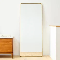 Streamline Rounded Edge Metal Floor Mirror