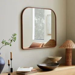 Streamline Wood Arch Wall Mirror