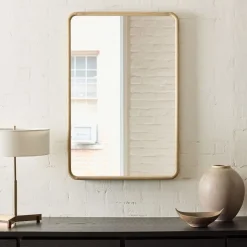 Streamline Wood Rectangle Wall Mirror