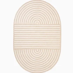 Striped Oblong Outdoor Performance Rug