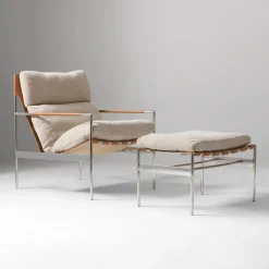 Stuart Sling Chair & Ottoman Set