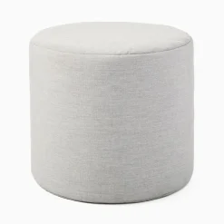 Sunbrella® Indoor/Outdoor Canvas Round Pouf