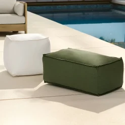 Sunbrella® Indoor/Outdoor Canvas Pouf